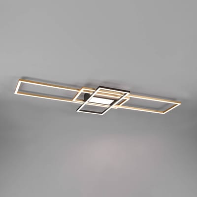 Trio Lighting Irvine LED plafondlamp, CCT, dimbaar, messing
