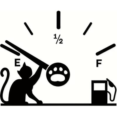 1 st Schattige Kat & Hond Brandstofmeter Vinyl Sticker - Waterdicht, Zonbestendig Auto Kras Cover Decal voor Brandstoftank Dop, DIY Decoratie 1pc