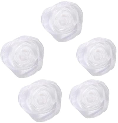 Dailygoods- Kunstrozen - Organza Bloemkoppen - Decoratie voor Bruiloft - DIY Knutselen - Vervagen Niet - Diameter 5,5 cm - 5/10/20 Stuks - Bloem