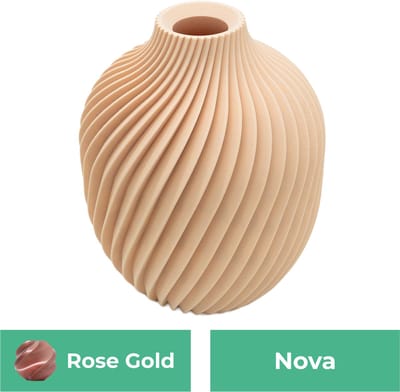 Nova moderne vaas – Decoratieve vaas - Rose Gold - 3d geprinte vaas – geschikt voor droogbloemen - 20CM