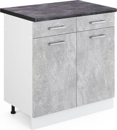 Vicco R-Line Keukenonderkast – 80 cm, WB Antraciet Beton