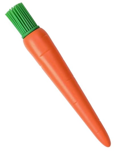 Daity Oranje siliconen wortelvorm - Kwast Cake Cream Brush - Keuken Koken BBQ Olie Borstel - Vlees Cake BBQ Gereedschapsset BBQ en Grill Gereedschap