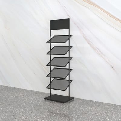 Tegel Display Rek - Vloertegel Standaard - Monsters Tonen - Ruimtebesparend Ontwerp - 47cm - Zwart