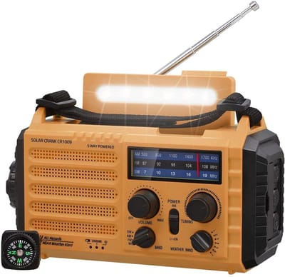 Noodradio Opwindbaar En Batterij - Draagbare Radio - bouwradio - noodradio solar opwindbaar