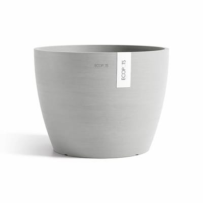 Pot stockholm 40cm wit/grijs