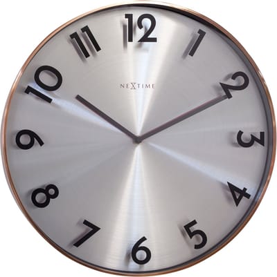 Metalen wandklok - 40cm -Stille klok - Metaal - NeXtime Reflection