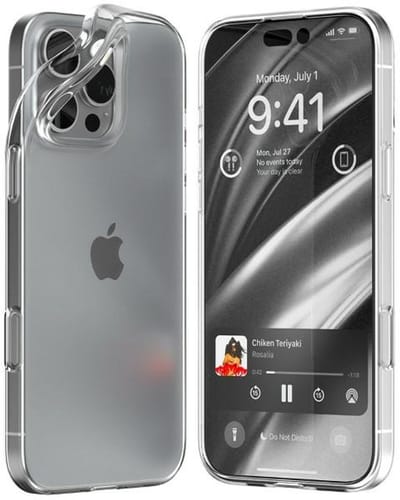 Mercury Jelly Clear - Beschermhoes - iPhone 16 Pro Max - Transparant - Tegen Krassen