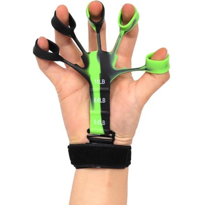 Poignée d'entraînement pour la thérapie de la main à 5 doigts Renforceur Silicone Exerciceur Pour la Rééducation et la Récupération du Poignet
