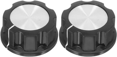 Airfryer Timer Knoppen - Vervangende Knoppen Oven - Keukenapparatuur Repareren - D Shaft Ontwerp - 32 x 16 mm - Zwart