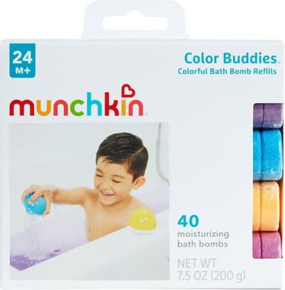 Munchkin Bruistabletten voor in bad - Color Bombs - 40 Stuks Bruistabletten - Bruikbaar voor Color Buddies en ColorMix Lab