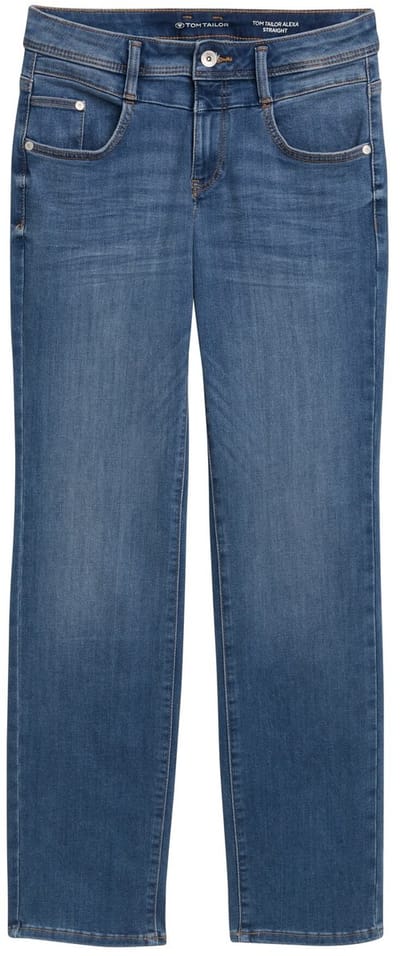 Tom Tailor - TTALEXA STRAIGHT jeans - Maat 26/32 - mid stone wash denim