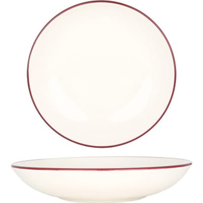 Bonna Diepbord - Linea Burgundy - Porselein - 23 cm (1000cc) - set van 6