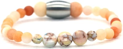 IbizaMen KIDS - jongens - armband - edelsteen - aventurien oranje - 6mm