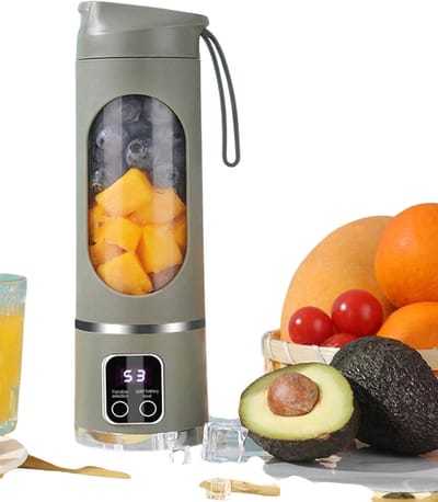 S&E Draagbare Mini Juicer – Multifunctionele USB Oplaadbare Persoonlijke Blender met Verborgen Messen en Eenvoudige One-Touch Bedieningen - Groen