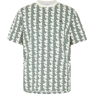 Lacoste Heren-T-shirt met all-overprint, normale pasvorm (Groen)