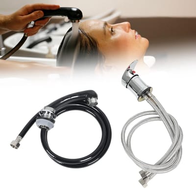 Dailygoods- Handdouche met Mengkraan - Zinklegering/Kunststof - Slanglengte 127 cm - Waterschakelaar - Geschikt voor Shampoo-kom - Duurzaam en Waterdicht - Douchekop