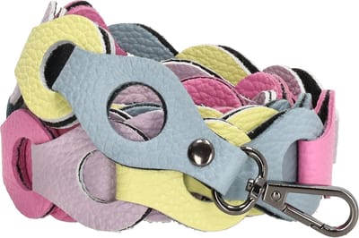 Charm London Anna Schouderband Dames - Tasriem met karabijnhaak - Schouderriem van 100% Leder - Multi Pastel