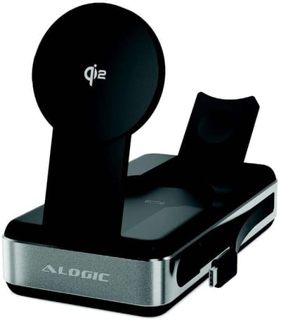 Alogic Roam Powerbank 6-in-1 Qi2 Oplader – Capaciteit van 21.000mAh – Snel Draadloos Opladen – Compact en Draagbaar Ontwerp - Zwart