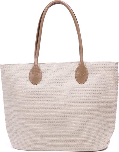 Monnq - strandtas met rits - rieten tas - strandtas riet - Magha Natural