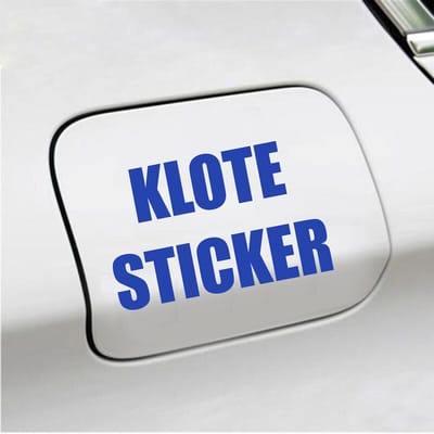 Bumpersticker - Klote Sticker - 8,2 X 12,7 - Blauw