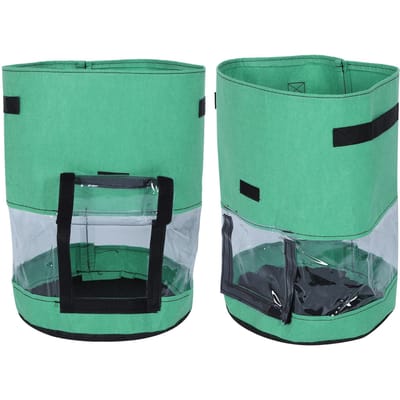 2 stuks 10 gallon aardappelkweekzakken van ademend non-woven materiaal voor binnen- en buitenbeplanting blue