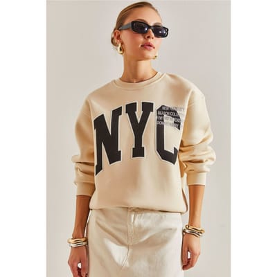 Oversized Crew Neck Sweatshirt met Logo