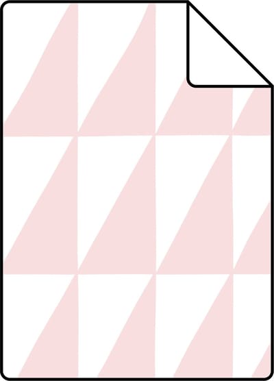 Proefstaal ESTAhome behang grafische driehoeken zacht roze - 26.5 x 21 cm - 139076-S