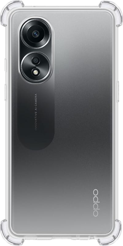 Hoes - Geschikt voor OPPO A58 - Sterk & Shockproof - Siliconen Case - Back Cover - Telefoon Hoesje Shock Proof - Transparant