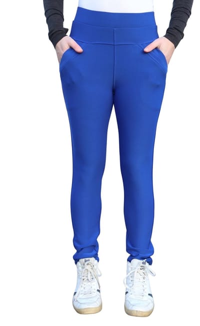 Luxe Kwaliteit Dames Sportbroek / Joggingsbroek | Trainingsbroek / Huisbroek | Sweatpants | Cobalt - S (38)