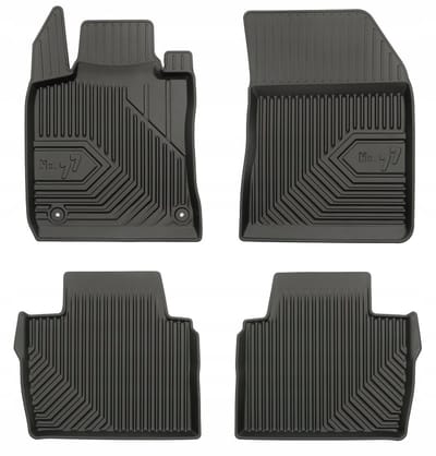 Frogum - No.77 - Automatten 3D - Geschikt voor PEUGEOT 508 II vanaf 2018 - 4-delig - TPE Rubber - Zwart