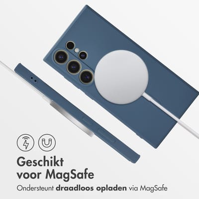 imoshion Hoesje - Geschikt voor Samsung Galaxy S24 Ultra - Color Backcover met Magnetische Ring - Donkerblauw