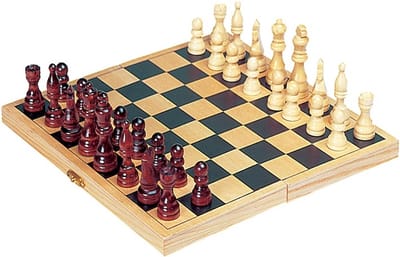 Schaakbord plooibaar, veldgrootte 30mm, 26x13x3cm