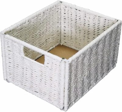 Unyqoos ® Ruime Opbergmand Met Rattan-Optiek Voor Kasten En Planken Organisatie