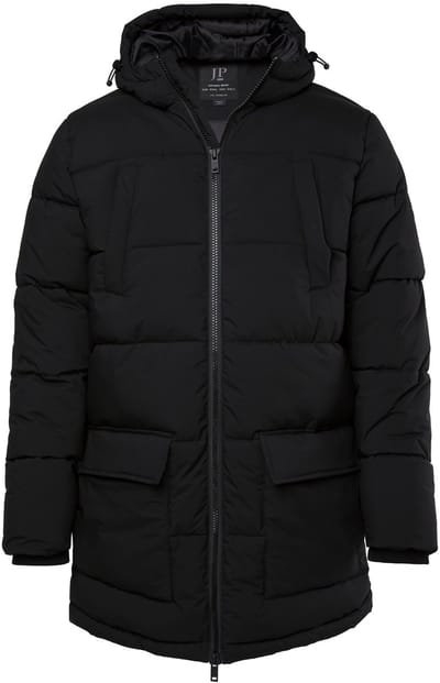 JP 1880 - Heren - Parka capuchon doorgestikte voering veel zakken - Zwart - Maat XL