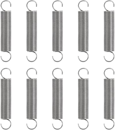 Trekveren Dubbele Haak - Verlengveren Spanveren - Onderdelen Monteren - Roestvrij Staal 304 - 55 mm - Zilverkleurig