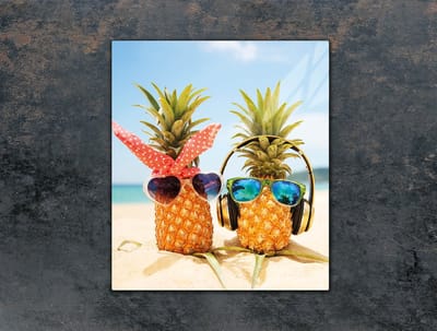 TMK ArtDeko - Snijplank van Glas - 45x52cm - Ananas Motief - Veilig en Hygiënisch