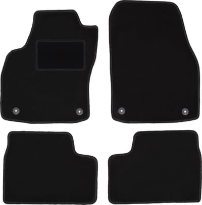 Zwarte veloursmatten voor: Opel Astra H sedan, hatchback, stationwagen, TwinTop, cabrio, coupé (2003-2010)