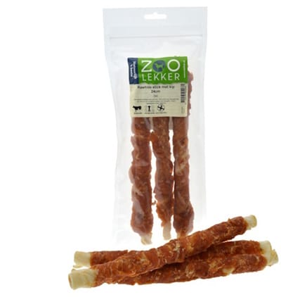 Kauwstaven met Kip 24cm 3 Stuks Hondensnack Kauwsnack Beloningssnack