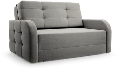 Porto 120 - Slaapbank - Compact en Multifunctioneel - 141 x 100 x 90 cm - Eenvoudig Uitklapbaar & Decoratieve Stiksels - Cappuccino (BRAGI 34)