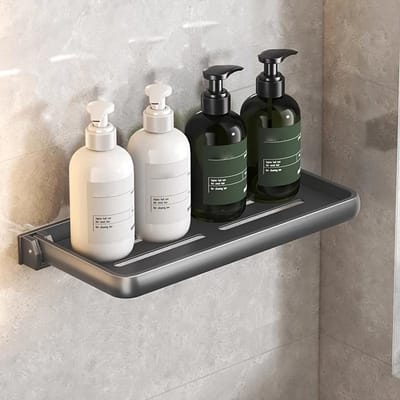 Uitklapbare aluminium planken voor campers worden gebruikt voor wandopslag in campers en campers en om ruimte te besparen in campers. De 90° inklapbare rekken 1pc grijze kleur