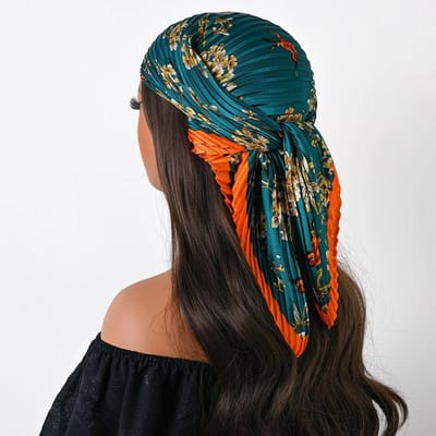 Vier Jaargetijden 70cm Zijden Geplooide Sjaal Paisley Kleine Sjaals Vierkante Sjaal Satijnen Neckerchief Decoratieve Hoofddoek Bandana black