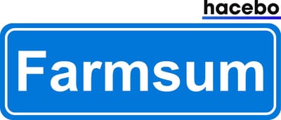 Hacebo - Plaatsnaam Sticker - 29x10 CM - Farmsum sticker - Verkeersborden sticker - grappige cadeaus - Farmsum