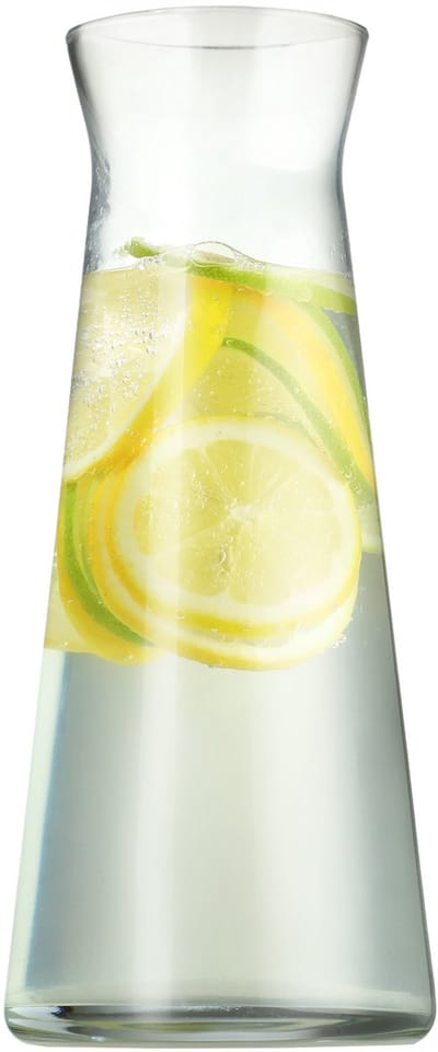 KADAX B0CHMQ2KP3 Waterkaraf, waterkaraf van robuust glas, vaatwasmachinebestendige drankkaraf, loodvrije waterkan, karaf voor water, sap, limonade, melk (1 liter, 1 stuk)