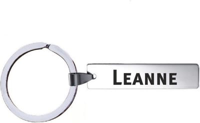 Sleutelhanger Met Naam - Leanne - RVS