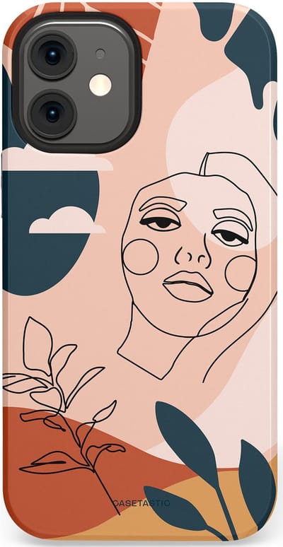 Casetastic Hoesje Geschikt voor Apple iPhone 12 Mini - Stijlvolle Beschermende Duo-layer Case - Zachte contour