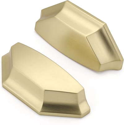 4 Stuks Retro Schelp Handgrepen voor Meubels, Keuken- en Kastdeuren, 64mm, Goudkleurig Design