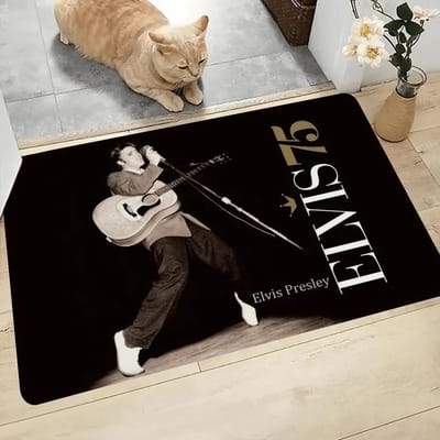 E-Elvis Presley Hal Tapijt Wasbaar Antislip Woonkamer Bank Stoelen Gebiedsmat Keuken Deurmat Gebiedskleed Huisdecoratie 40x60cm