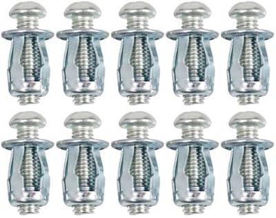 Metalen Holle Ankers - 10 Stuks M5 Korte Bevestigingen voor Holle Wanden, Deuren en Platen