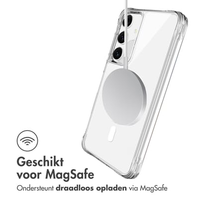 imoshion Hoesje - Geschikt voor Samsung Galaxy S25 Plus - Case met Magnetische Ring - Transparant