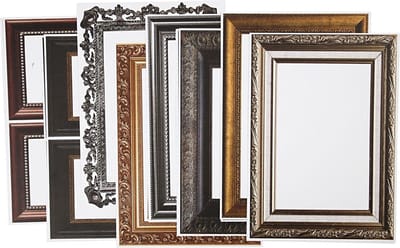 Lijsten, afm 26,2x18,5 cm, metallic kleuren, 16 div vellen/ 1 doos